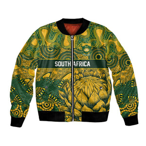 2026 Autumn Rugby Nations South Africa Custom Bomber Jacket Indigenous Tribal Patchwork Motif