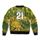 2026 Autumn Rugby Nations South Africa Custom Bomber Jacket Indigenous Tribal Patchwork Motif