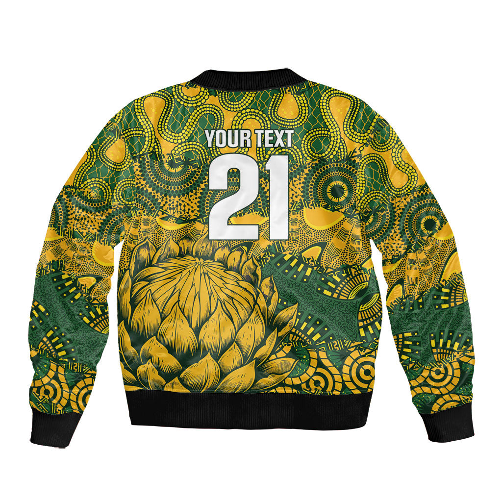 2026 Autumn Rugby Nations South Africa Custom Bomber Jacket Indigenous Tribal Patchwork Motif