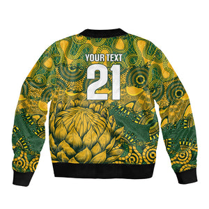 2026 Autumn Rugby Nations South Africa Custom Bomber Jacket Indigenous Tribal Patchwork Motif