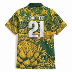 2026 Autumn Rugby Nations South Africa Custom Hawaiian Shirt Indigenous Tribal Patchwork Motif