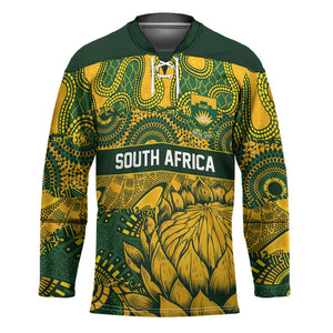 2026 Autumn Rugby Nations South Africa Custom Hockey Jersey Indigenous Tribal Patchwork Motif