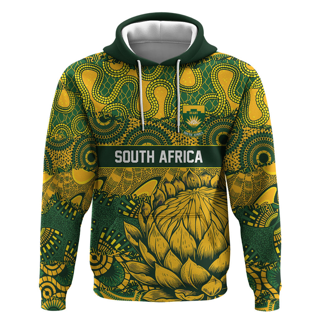 2026 Autumn Rugby Nations South Africa Custom Hoodie Indigenous Tribal Patchwork Motif