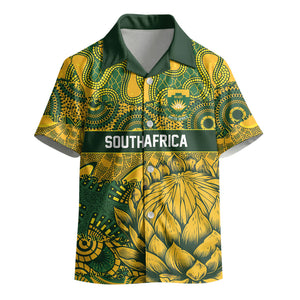 2026 Autumn Rugby Nations South Africa Custom Kid Hawaiian Shirt Indigenous Tribal Patchwork Motif