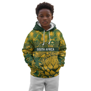 2026 Autumn Rugby Nations South Africa Custom Kid Hoodie Indigenous Tribal Patchwork Motif