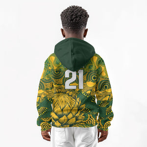 2026 Autumn Rugby Nations South Africa Custom Kid Hoodie Indigenous Tribal Patchwork Motif