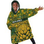 2026 Autumn Rugby Nations South Africa Custom Kid Wearable Blanket Hoodie Indigenous Tribal Patchwork Motif