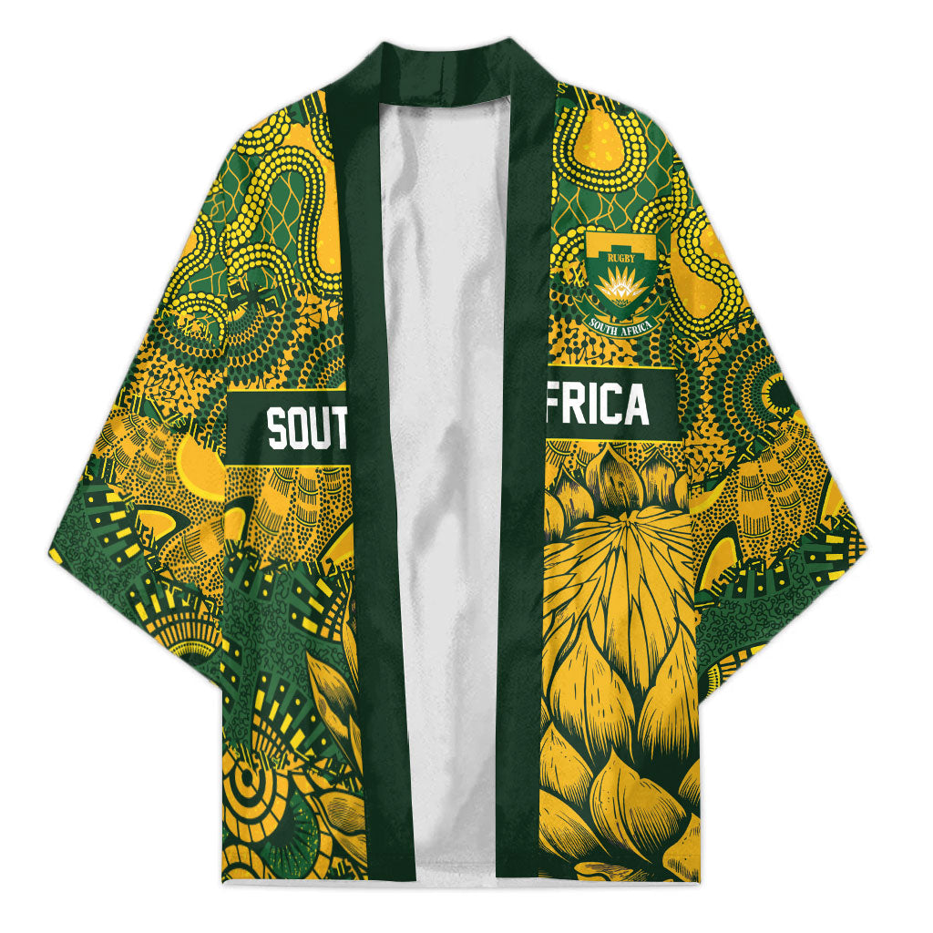 2026 Autumn Rugby Nations South Africa Custom Kimono Indigenous Tribal Patchwork Motif