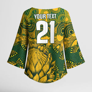 2026 Autumn Rugby Nations South Africa Custom Kimono Sleeve Blouse Indigenous Tribal Patchwork Motif