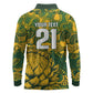 2026 Autumn Rugby Nations South Africa Custom Long Sleeve Polo Shirt Indigenous Tribal Patchwork Motif