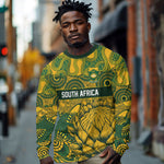 2026 Autumn Rugby Nations South Africa Custom Long Sleeve Shirt Indigenous Tribal Patchwork Motif