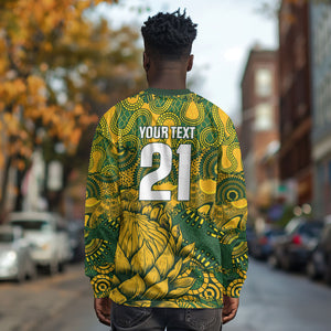 2026 Autumn Rugby Nations South Africa Custom Long Sleeve Shirt Indigenous Tribal Patchwork Motif