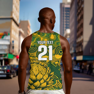 2026 Autumn Rugby Nations South Africa Custom Men Tank Top Indigenous Tribal Patchwork Motif
