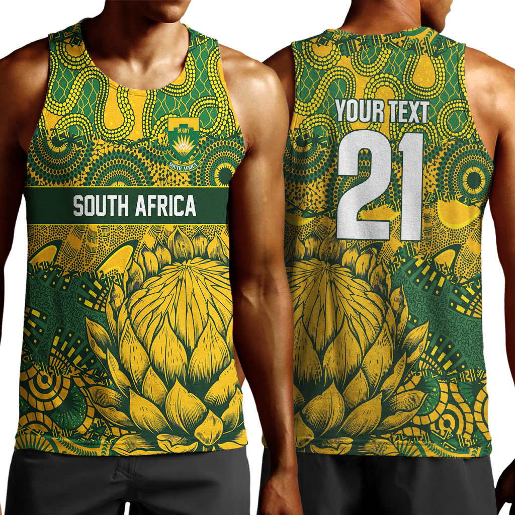 2026 Autumn Rugby Nations South Africa Custom Men Tank Top Indigenous Tribal Patchwork Motif