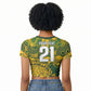 2026 Autumn Rugby Nations South Africa Custom Raglan Cropped T shirt Indigenous Tribal Patchwork Motif