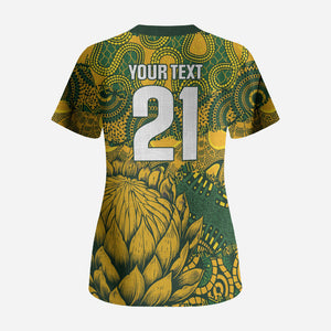 2026 Autumn Rugby Nations South Africa Custom Scrub Top Indigenous Tribal Patchwork Motif