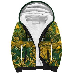2026 Autumn Rugby Nations South Africa Custom Sherpa Hoodie Indigenous Tribal Patchwork Motif