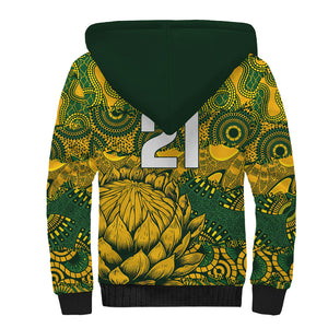 2026 Autumn Rugby Nations South Africa Custom Sherpa Hoodie Indigenous Tribal Patchwork Motif