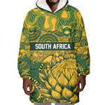 2026 Autumn Rugby Nations South Africa Custom Wearable Blanket Hoodie Indigenous Tribal Patchwork Motif