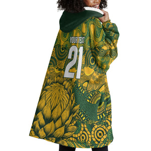 2026 Autumn Rugby Nations South Africa Custom Wearable Blanket Hoodie Indigenous Tribal Patchwork Motif