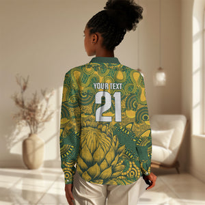 2026 Autumn Rugby Nations South Africa Custom Women Casual Shirt Indigenous Tribal Patchwork Motif