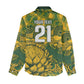 2026 Autumn Rugby Nations South Africa Custom Women Casual Shirt Indigenous Tribal Patchwork Motif