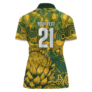 2026 Autumn Rugby Nations South Africa Custom Women Polo Shirt Indigenous Tribal Patchwork Motif