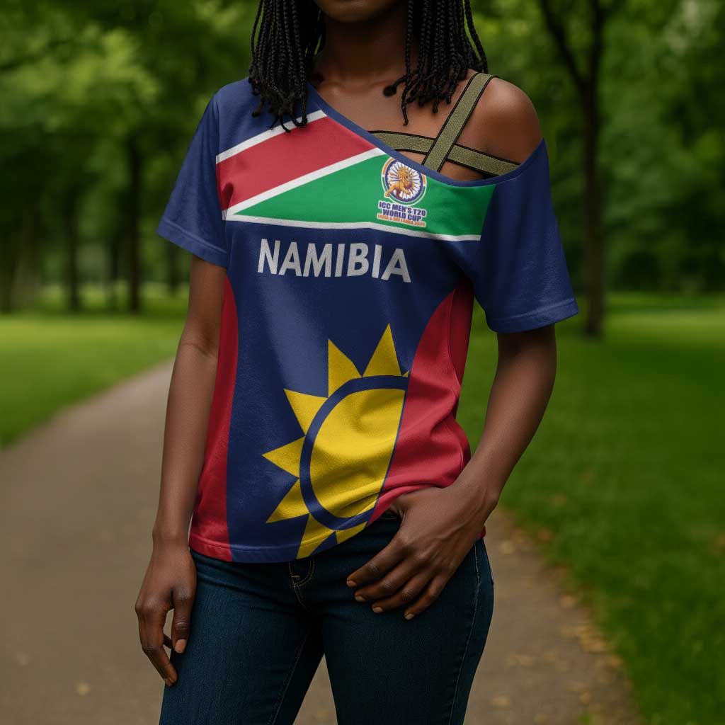 Custom Namibia Cricket Spirit 2026 Cross Shoulder Shirt World T20 Edition