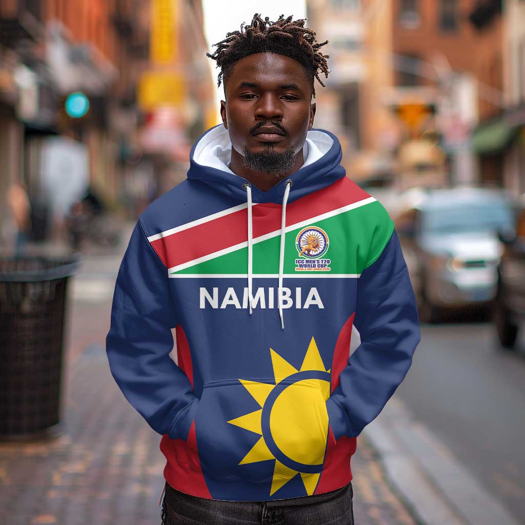 Custom Namibia Cricket Spirit 2026 Hoodie World T20 Edition - African Pride