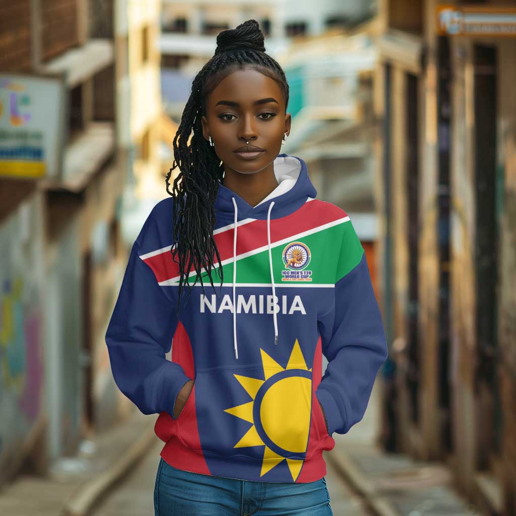 Custom Namibia Cricket Spirit 2026 Hoodie World T20 Edition - African Pride