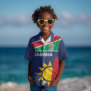 Custom Namibia Cricket Spirit 2026 Kid Hawaiian Shirt World T20 Edition - African Pride