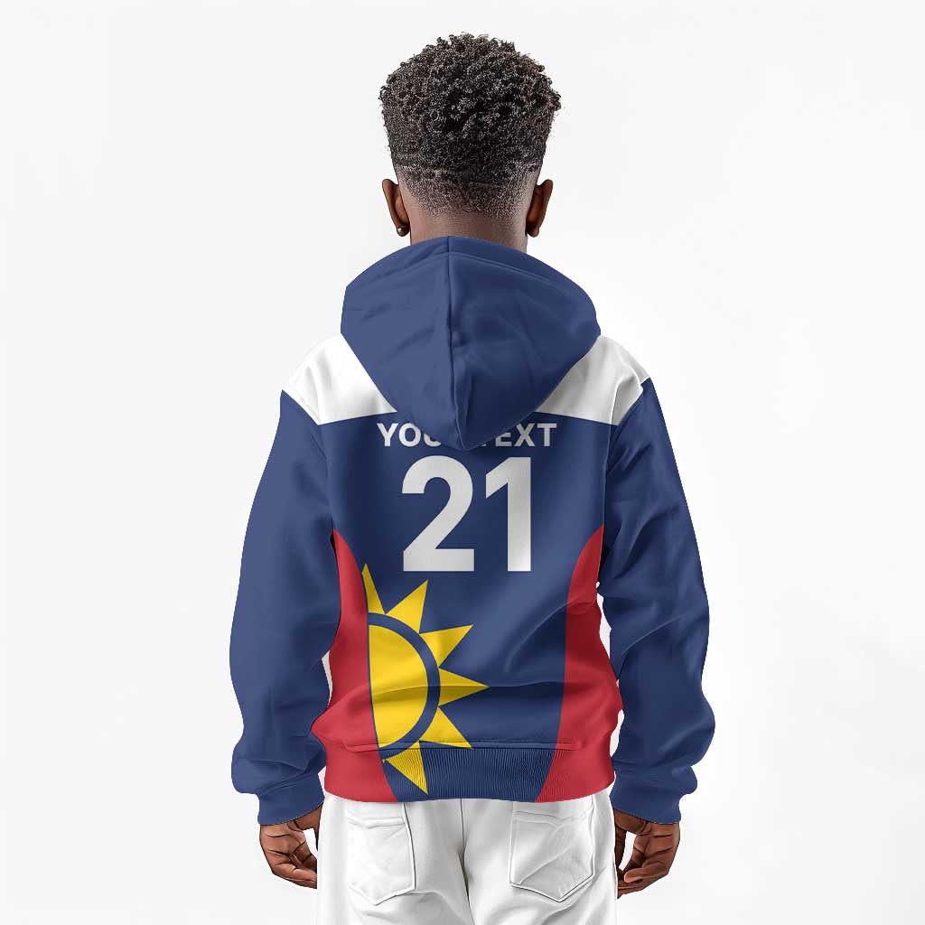 Custom Namibia Cricket Spirit 2026 Kid Hoodie World T20 Edition - African Pride
