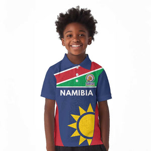 Custom Namibia Cricket Spirit 2026 Kid Polo Shirt World T20 Edition - African Pride