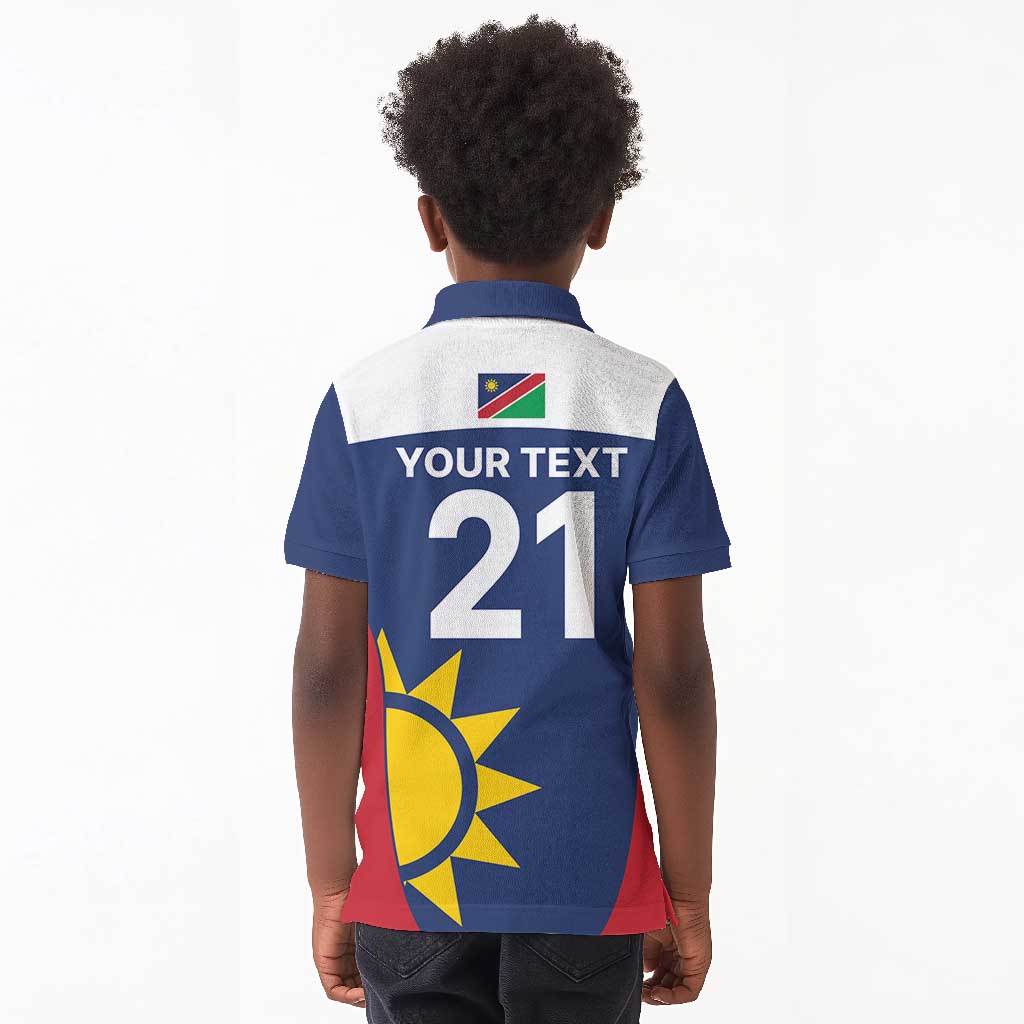 Custom Namibia Cricket Spirit 2026 Kid Polo Shirt World T20 Edition - African Pride