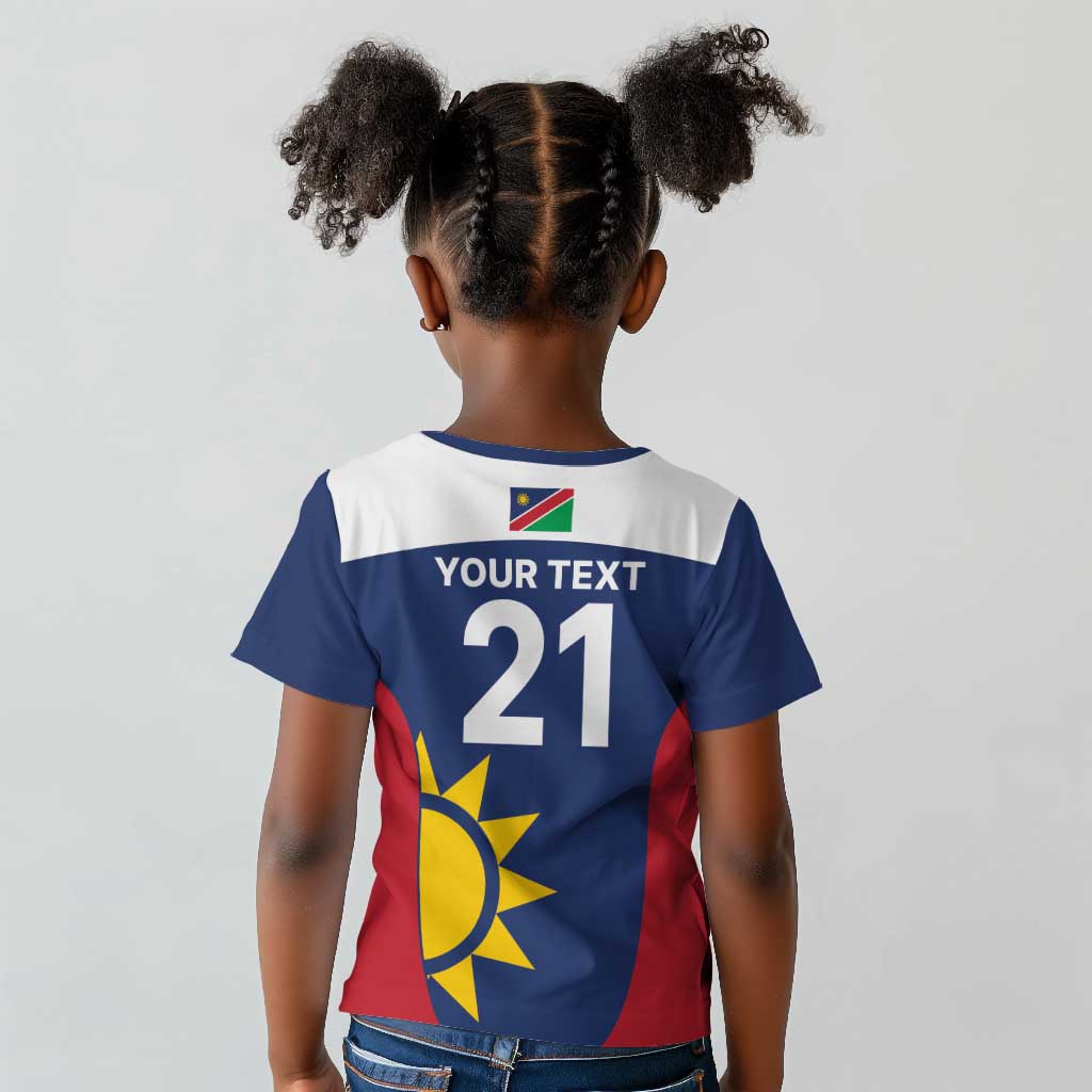Custom Namibia Cricket Spirit 2026 Kid T shirt World T20 Edition - African Pride