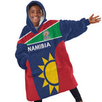 Custom Namibia Cricket Spirit 2026 Kid Wearable Blanket Hoodie World T20 Edition - African Pride