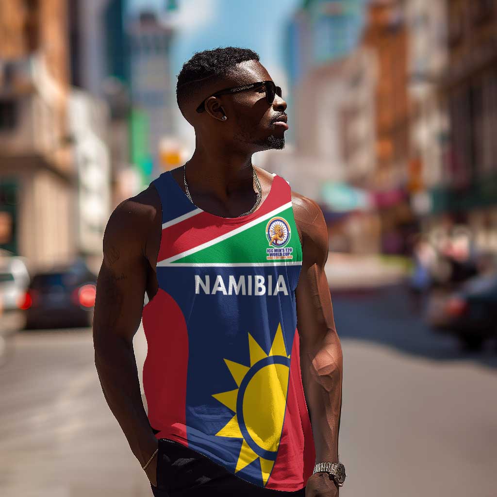 Custom Namibia Cricket Spirit 2026 Men Tank Top World T20 Edition - African Pride