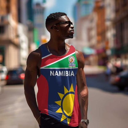 Custom Namibia Cricket Spirit 2026 Men Tank Top World T20 Edition - African Pride