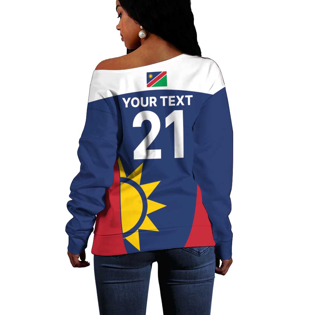 Custom Namibia Cricket Spirit 2026 Off Shoulder Sweater World T20 Edition - African Pride