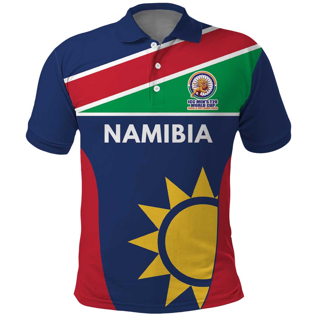 Custom Namibia Cricket Spirit 2026 Polo Shirt World T20 Edition - African Pride