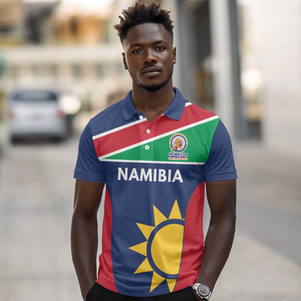 Custom Namibia Cricket Spirit 2026 Polo Shirt World T20 Edition - African Pride
