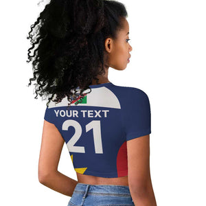 Custom Namibia Cricket Spirit 2026 Raglan Cropped T shirt World T20 Edition - African Pride