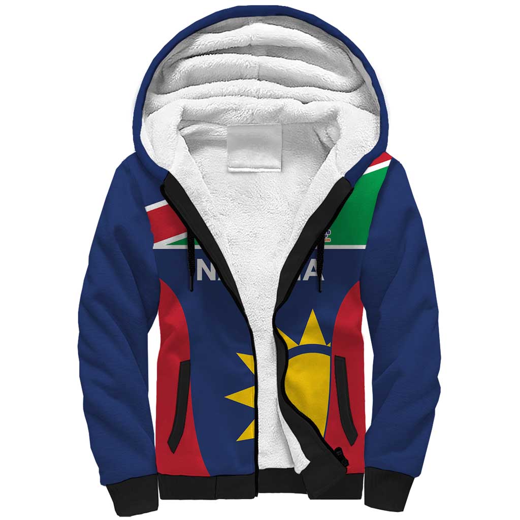 Custom Namibia Cricket Spirit 2026 Sherpa Hoodie World T20 Edition - African Pride