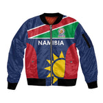 Custom Namibia Cricket Spirit 2026 Sleeve Zip Bomber Jacket World T20 Edition - African Pride