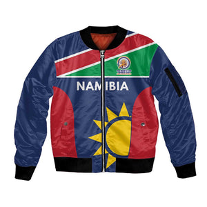 Custom Namibia Cricket Spirit 2026 Sleeve Zip Bomber Jacket World T20 Edition - African Pride