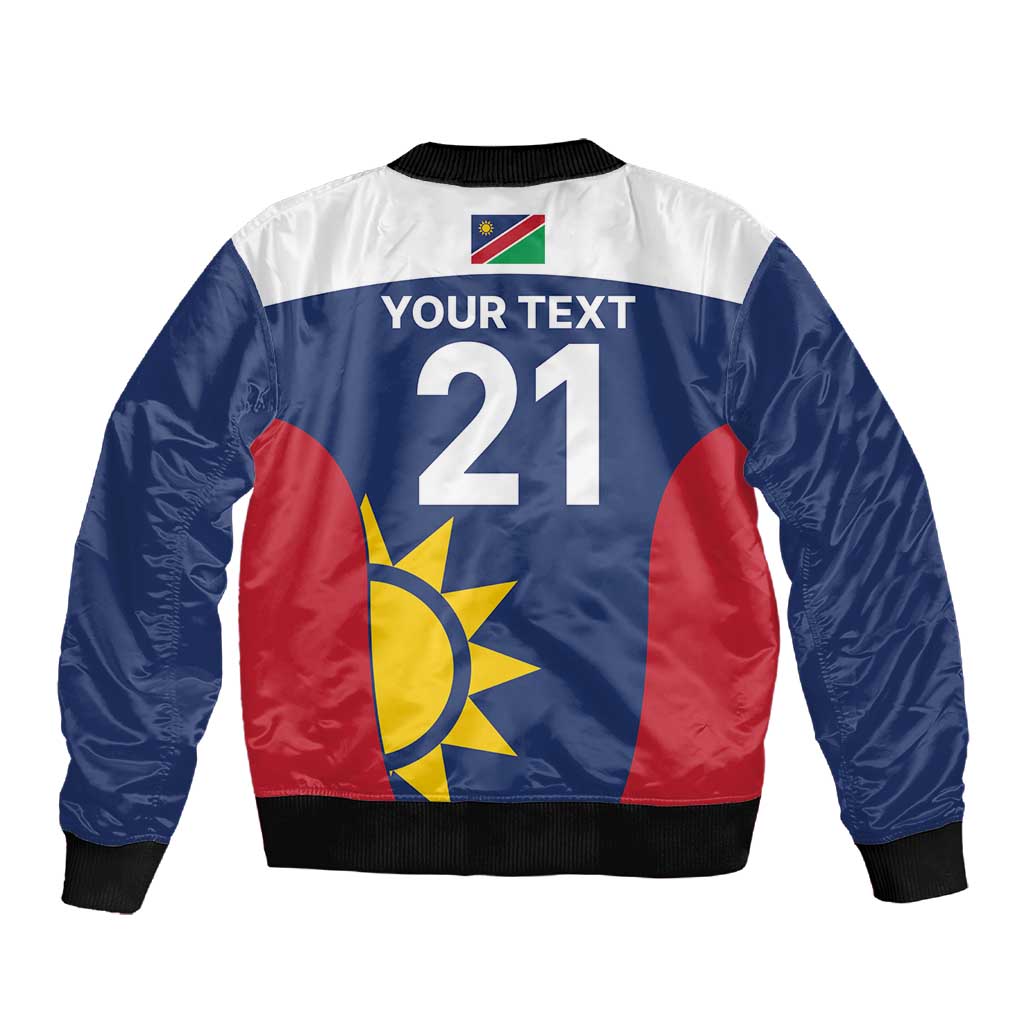 Custom Namibia Cricket Spirit 2026 Sleeve Zip Bomber Jacket World T20 Edition - African Pride
