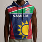 Custom Namibia Cricket Spirit 2026 Sleeveless Hoodie World T20 Edition - African Pride