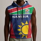 Custom Namibia Cricket Spirit 2026 Sleeveless Zip Hoodie World T20 Edition - African Pride