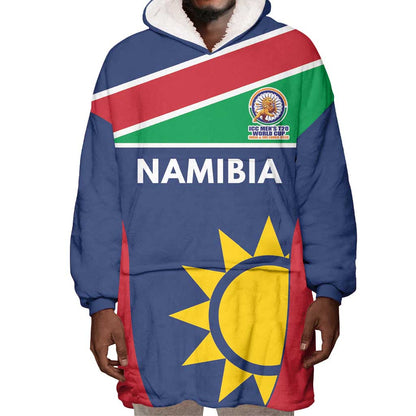 Custom Namibia Cricket Spirit 2026 Wearable Blanket Hoodie World T20 Edition - African Pride