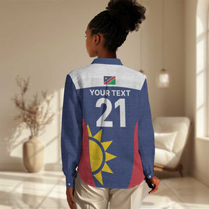 Custom Namibia Cricket Spirit 2026 Women Casual Shirt World T20 Edition - African Pride